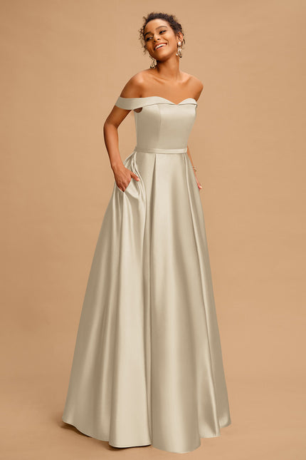 Robe Trapèze Rêve De Lilas Satiné - gallery 6