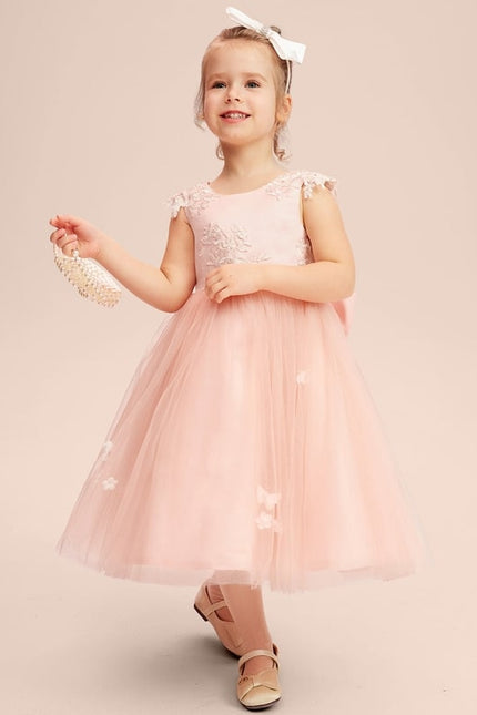 Robe Trapèze Fleurie Pêche - gallery 4