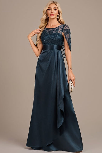 Robe Trapèze Élégante Marine