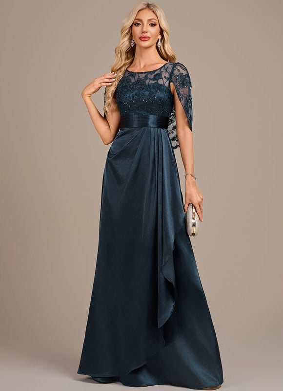 Robe Trapèze Élégante Marine