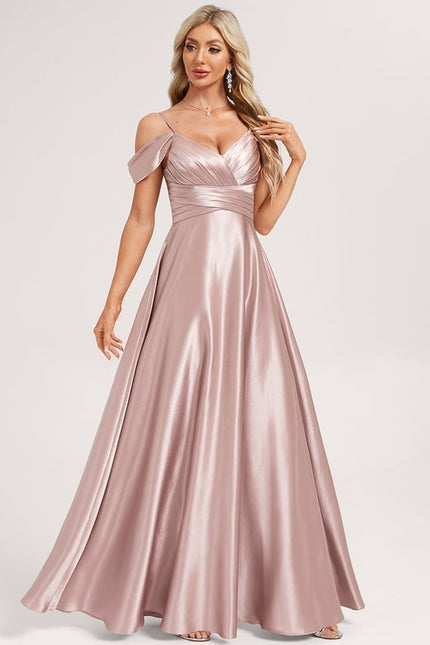 Robe Trapèze Satinée Cascade