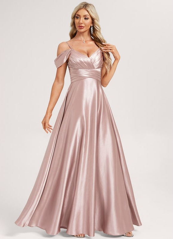 Robe Trapèze Satinée Cascade